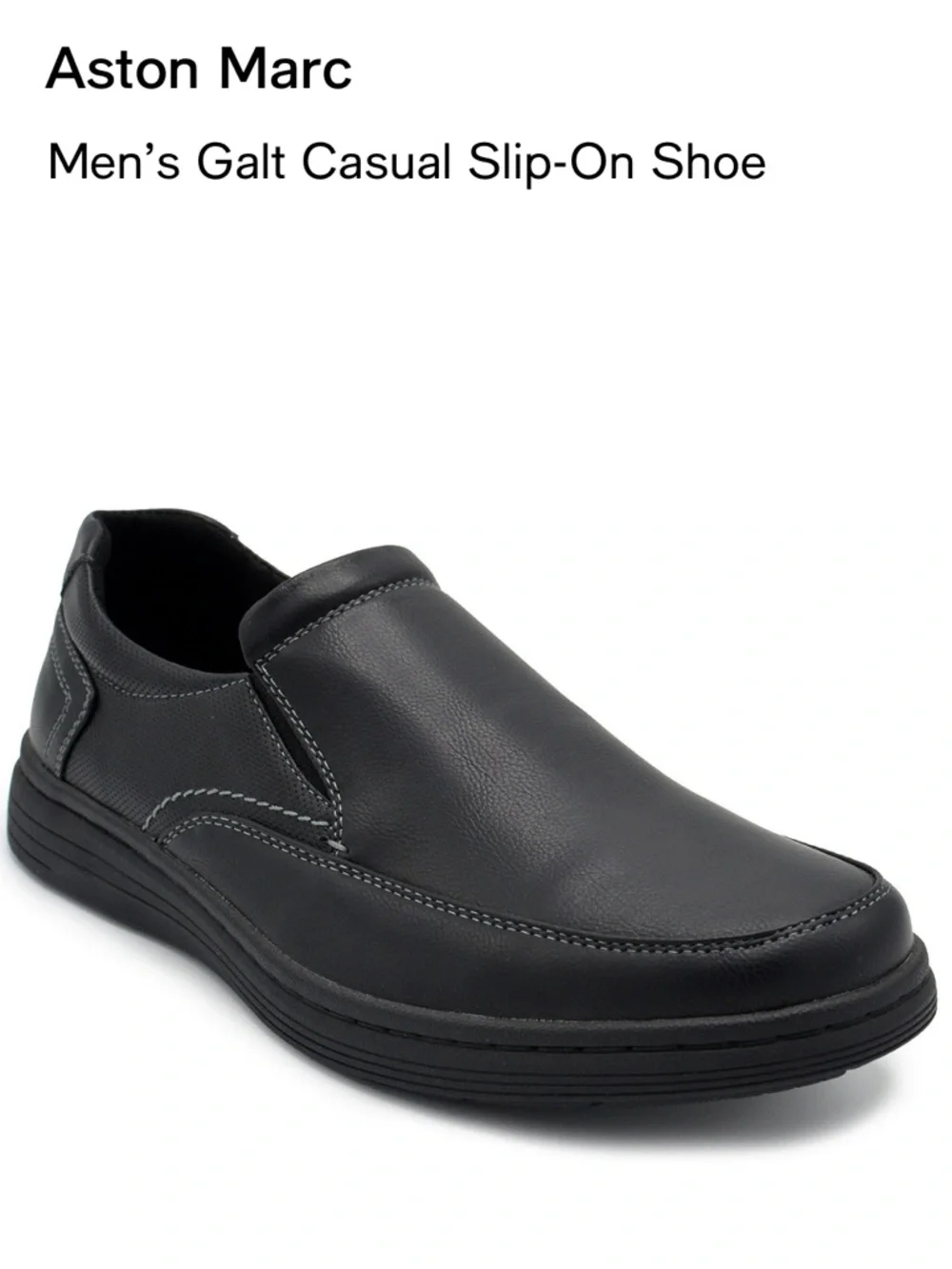 Men's Black Slip-On Casual Loafer